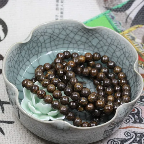 Miniatura 109 de Amandastone Pulsera elástica de cuentas redondas de 0.315 in con piedras preciosas naturales de 7 pulgadas
