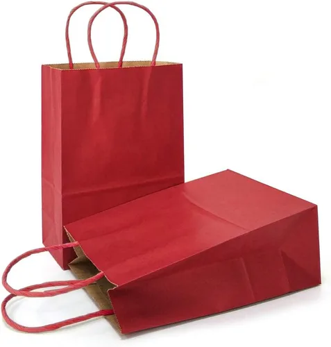 Miniatura 16 de AZOWA Bolsas de regalo mini de papel kraft con asas (Azul claro, 4x2.4x6, 25 piezas)
