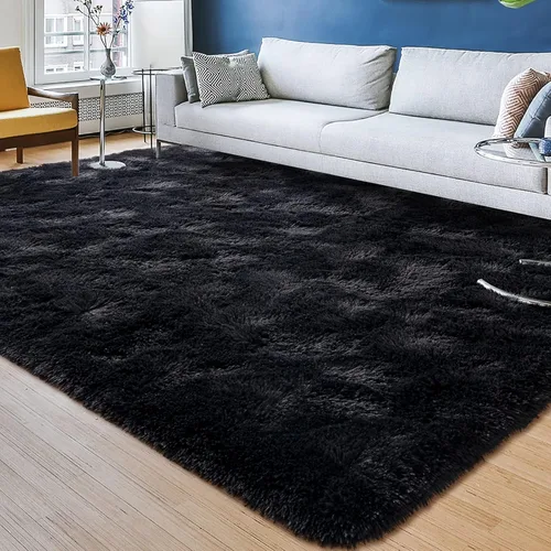 Miniatura 19 de Przemy - Alfombra mullida para dormitorio y sala de estar, alfombra de 4 x 6 pies, beige, alfombra de pelo largo suave y esponjosa, alfombra