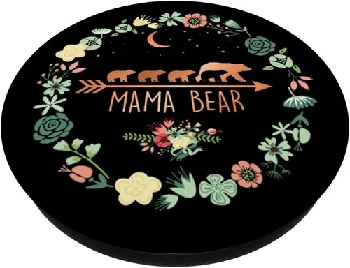 Miniatura 3 de Mama Bear - Juego de 4 vasos con forma de flor de oro rosa, agarre y soporte para teléfonos y tabletas