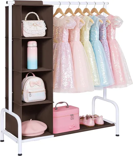 Miniatura 12 de Univivi Perchero para Ropa de Niños con Organizador Colgante, Almacenamiento de Vestidor Infantil para Colgar Ropa, Armario Guardarropa para Niños
