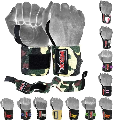 Miniatura 6 de MRX - Muñequeras para levantamiento de pesas, entrenamiento de gimnasio, soporte de muñeca, fisicoculturismo, entrenamiento, envoltura para Púrpura