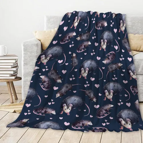Miniatura 10 de Manta de zarigüeya personalizada Regalo ultrasuave de «Just A Girl Who Loves Opossums» para niñas, decoración divertida para el hogar de animales