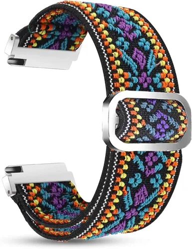 Miniatura 5 de Lamshaw Compatible con TOZO S3 - Correa de repuesto ajustable de nailon elástico compatible con TOZO S3, S5 Smart Watch
