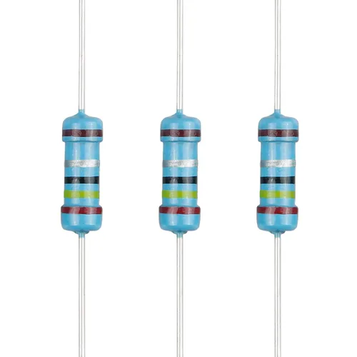 Miniatura 31 de 100 resistencias de 1 ohm 1/2 W (0.5 vatios) ±1% tolerancia de película metálica, resistencia fija de múltiples valores de resistencia opcional