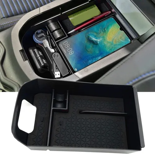 apto para Toyota RAV4 2019 2020 2021 2022 2023 2024 2025 y RAV4 Prime 2021-2025, bandeja organizadora de accesorios para consola central, caja de
