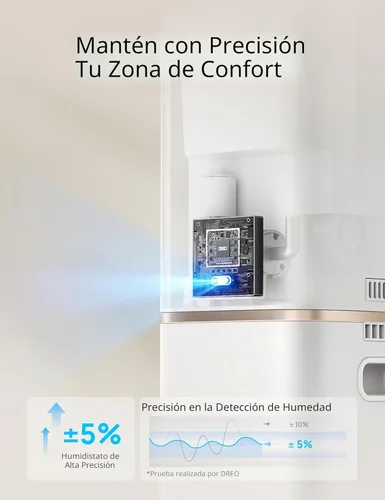 Miniatura 5 de DREO HM735S - Humidificador inteligente de 11 L, habitación grande, 700 pies cuadrados, humidificadores de aire de niebla fría 100H para dormitorio