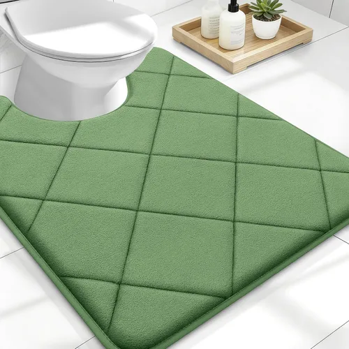 Miniatura 180 de OLANLY Tapete de baño de espuma viscoelástica de 24 x 16 pulgadas, ultra suave y absorbente, lavable a máquina, cómodo tapete de baño para suelo