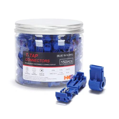 Miniatura 13 de HKS 200 PCS (100 pares) conectores de pala de nailon aislados macho y hembra de 22-10 AWG – Terminales de cable de desconexión rápida, kit