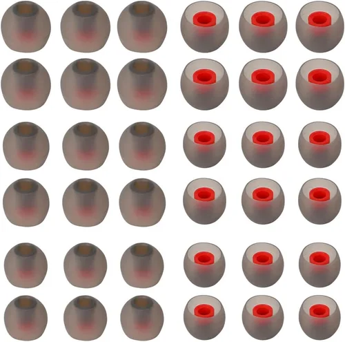 Miniatura 8 de 18 pares de puntas de silicona para auriculares de repuesto para auriculares intraurales (agujero interior de auriculares de 0.150 in a 0.217 in)