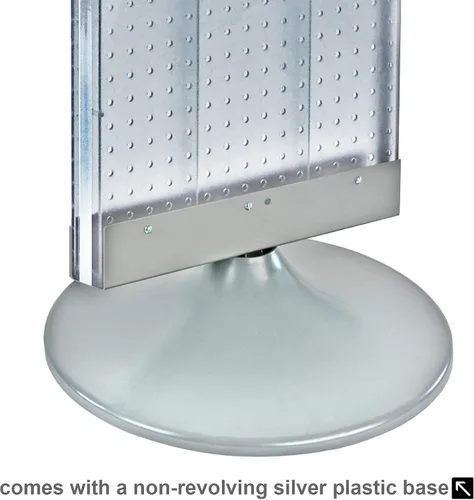 Miniatura 16 de Azar Displays 700440-WHT, EXPOSITOR DE PISO DE PEGBOARD DE DOS CARAS BASE DE ESTUDIO REVOLVANTE REDONDO TAMAÑO DEL PANEL: 16" W X 60" H, Blanco