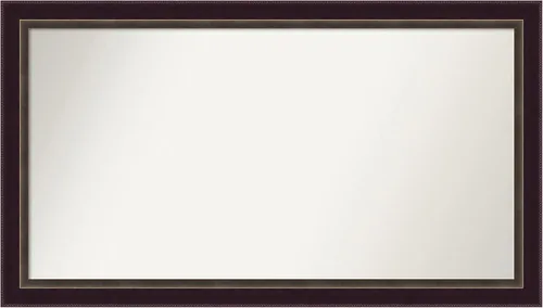 Miniatura 312 de Amanti Art Espejo de baño de bronce para sobre el fregadero, 24 x 24 pulgadas, espejo cuadrado de bronce Lara para tocador, marco de madera