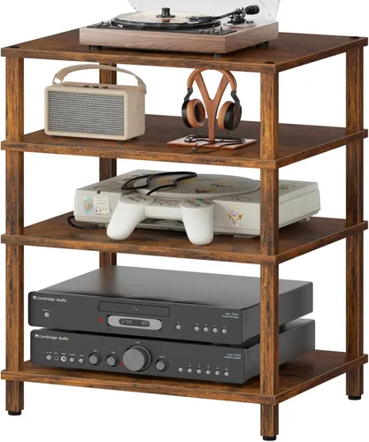 Miniatura 21 de Soporte para reproductor multimedia AV de 3 niveles, gabinete estéreo, gabinete estéreo moderno, estante de consola de juegos, soporte de TV