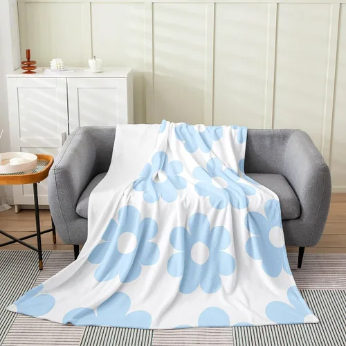 Miniatura 10 de Manta de franela de forro polar rosa femenina, manta de cama para todas las estaciones de los años 70 para cama, sofá, sofá, bonita manta de felpa