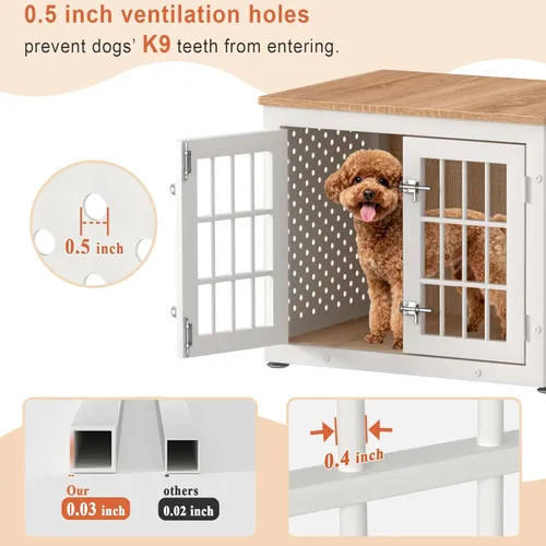 Miniatura 3 de rehomerance Jaula para Perros de Servicio Pesado de 26 Pulgadas para Perros Pequeños, Perrera de Metal para Perros con Alta Ansiedad, Jaula
