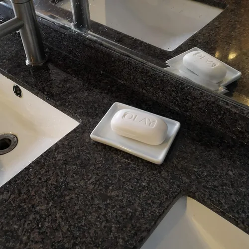Miniatura 3 de Jabonera de cerámica para ducha, paquete de 2 unidades, paleta de jabones para acuarelas