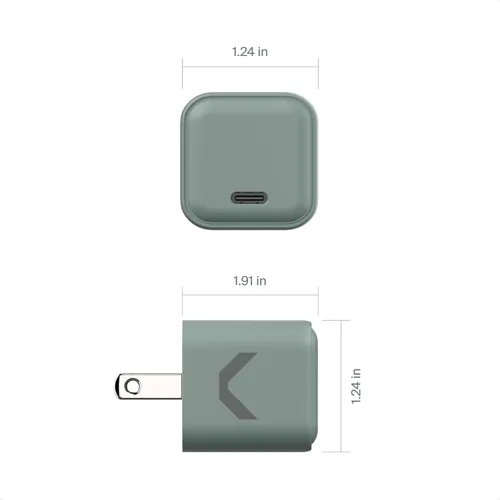 Miniatura 9 de CLEMM Core 35W Adaptador de corriente de carga rápida para iPhone 17/16/15/14/13/12/11/X, Galaxy S24 Ultra/S23 y más - GaN, PD 3.0, PPS, USB-C × 1