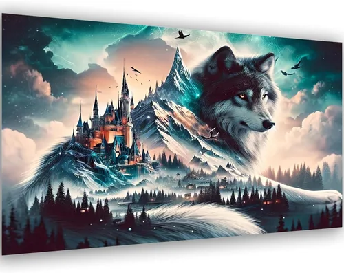 Miniatura 23 de Meothan Kits de pintura de diamantes de auroras boreales para adultos, arte de diamantes 5D de gran tamaño para principiantes adultos, pintura