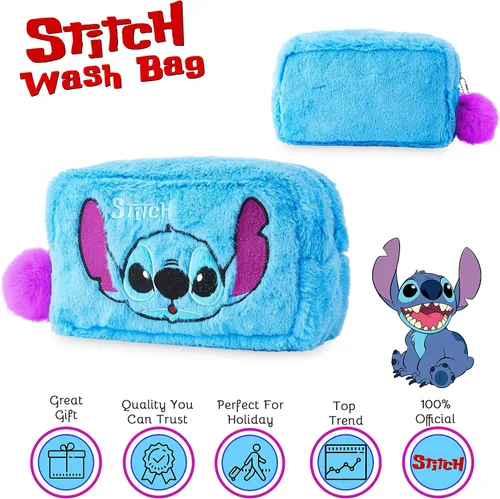 Miniatura 3 de Disney Bolsa de aseo de puntada para mujeres y adolescentes, accesorios de viaje lindos con cremallera, bolsa de maquillaje para cosméticos, regalos