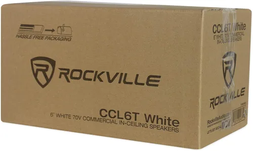 Miniatura 9 de Paquete Rockville CCL6T: (16) Altavoces de techo comerciales de 70V de 6 pulgadas, blanco, RCS180-6 Amplificador comercial Bluetooth de 70V de 180
