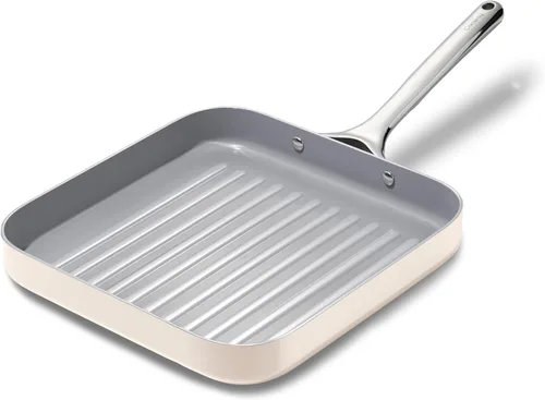 Miniatura 11 de Caraway - Parrilla cuadrada de 11" - Parrilla antiadherente con revestimiento cerámico - No tóxico, sin PTFE ni PFOA - Apto para horno y compatible
