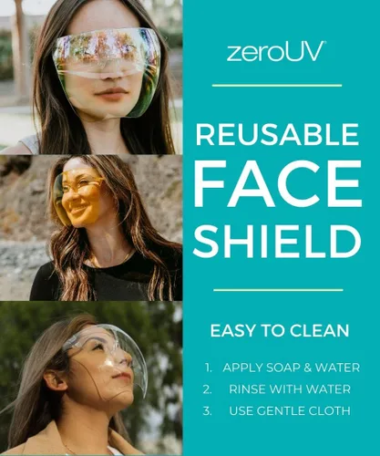 Miniatura 6 de ZEROUV - Lentes de sol de protección completa para la cara (antiniebla, con filtro de luz azul), Unitalla