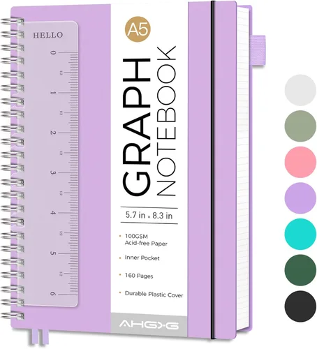 Miniatura 30 de AHGXG Diario de puntos, cuaderno en espiral de cuadrícula de puntos de 8.5 x 11 pulgadas, cuaderno de puntos grande A4, papel grueso de 3.53 oz/m²