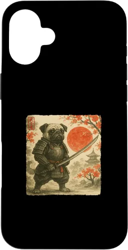 Miniatura 23 de Pug Samurai Japanese Warrior Costume Sumi-e Art Funny Case for iPhone 17