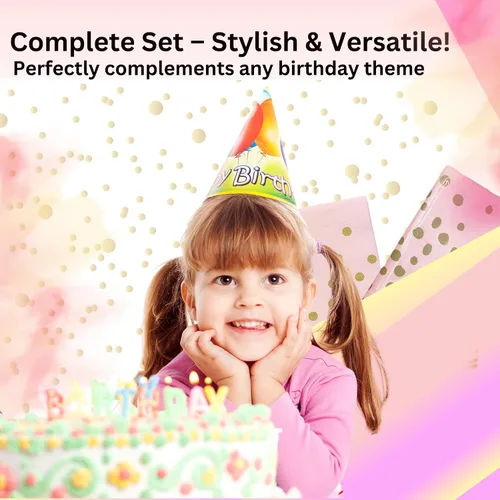 Miniatura 4 de 211 servilletas de oro rosa, suministros de fiesta para 30 invitados, platos desechables de papel, postres, servilletas, vasos, cubiertos y mantel