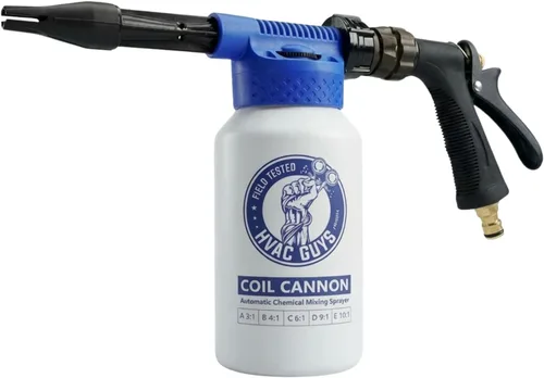 HVAC Guys Cañón de bobina | Pulverizador automático de mezcla de espuma de CA | Compatible con todos los limpiadores y productos químicos | 5