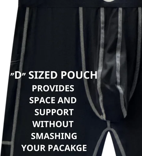 Miniatura 5 de Real Men D Pouch - Pantalones de compresión para hombre, leggings para hombre, pantalones de yoga, medias, capa base para hombres clima frío