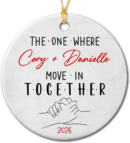 Miniatura 25 de Adornos de cerámica personalizados para los mejores amigos están atados con cuerdas de corazón, adorno personalizado de 2 amigos, adorno de buenos