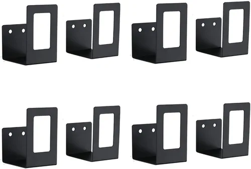 4 pares de organizadores de tapas de ollas de montaje en pared, soporte de tapa ajustable, organizador de tapa de bandeja de puerta de gabinete,