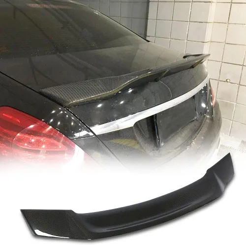 Alerón de maletero de fibra de carbono para Mercedes Benz Clase S W222 Sedan 2014-2019 S400 S450 S500 S550 S560 S600 S63 S65 AMG Tapa trasera de