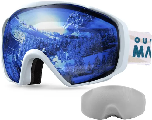 Miniatura 9 de OutdoorMaster Gafas de esquí con cubierta, gafas de nieve para snowboard OTG antivaho