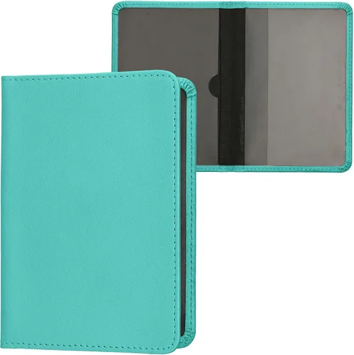 Miniatura 9 de kwmobile - Soporte para documentos del automóvil y tarjetas para documentos de vehículos y tarjetas, cuero sintético, color negro Menta
