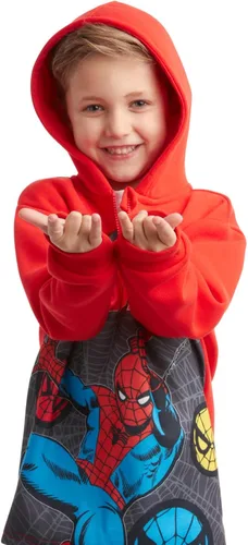 Miniatura 5 de Marvel Sudadera con capucha de forro polar Avengers para niño - Capitán América, Spider-Man, Iron Man (Tamaño 2T-18)