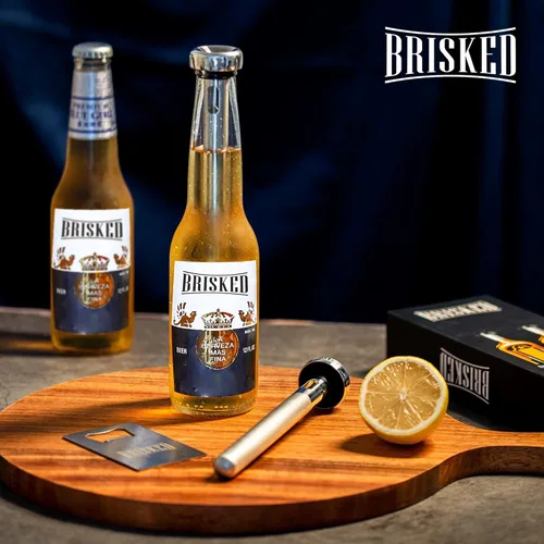Miniatura 4 de Juego de palitos enfriadores de cerveza para botellas 2 enfriadores de acero inoxidable para botellas gorditas Accesorios de regalo de Navidad