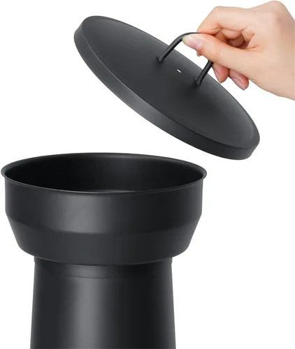 Miniatura 5 de SINGLYFIRE Chiminea Chiminea - Chimenea para exteriores para patio o patio trasero, hoguera de madera con cubierta de chimenea sin óxido, hierro
