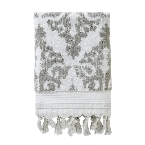 Miniatura 10 de SKL Home Mirage Fringe - Juego de 2 toallas de baño, 2 toallas de mano, color aguamarina