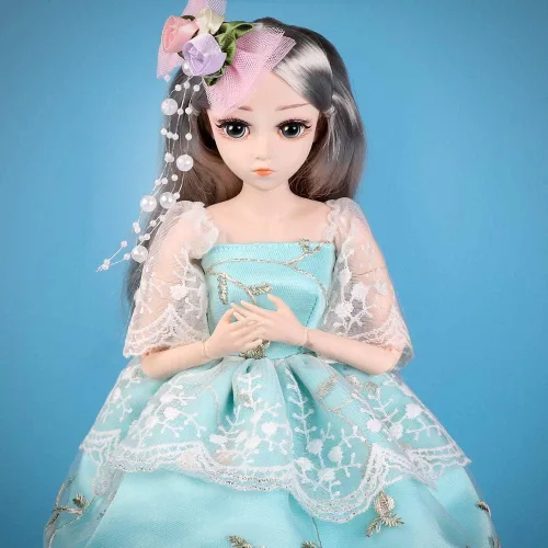 Miniatura 3 de UCanaan BJD Dolls 1/4 SD Smart Doll 18 pulgadas 18 bola articulada muñeca DIY juguetes con juego completo de ropa, zapatos, peluca, maquillaje
