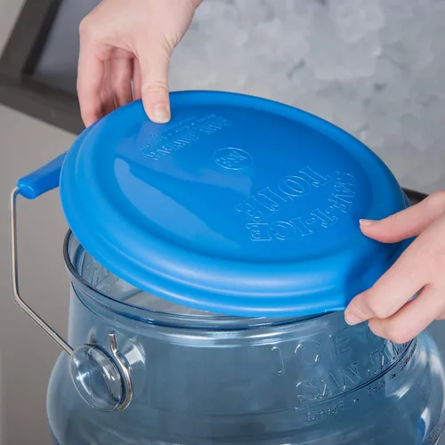 Miniatura 5 de San Jamar -SI6500 Saf-T-Ice - Bolsa de hielo comercial con tapa hermética, color azul, 1 unidad (paquete de 1)