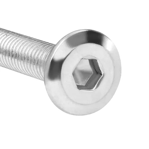 Miniatura 4 de Bonsicoky 10 tornillos hexagonales de cabeza redonda plana M6-0.039 x 2.362 in, tornillos de conexión de acero inoxidable 304, tornillos