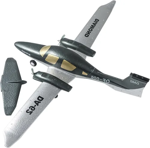 Miniatura 5 de Avión de control remoto RC Avión RTF 2 Chanel Control de radio Avión de diamante para principiantes Envergadura 21.654 in (2 baterías)