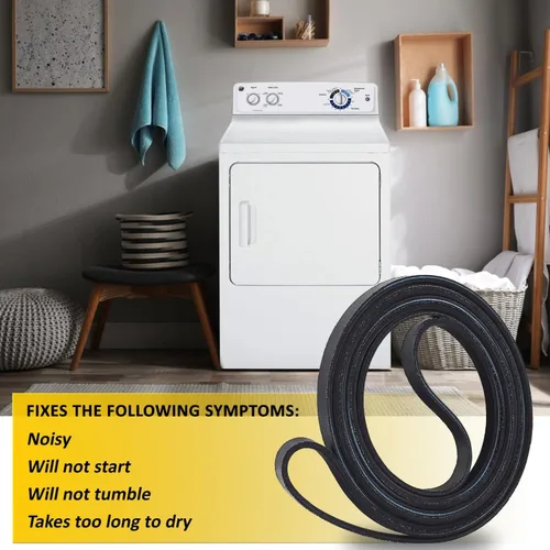 Miniatura 4 de 341241 Correa de tambor para secadora - Ajuste exacto para secadora Whirlpool y Kenmore - Reemplaza: AP2946843, W10127457, FSP341241, 8066065