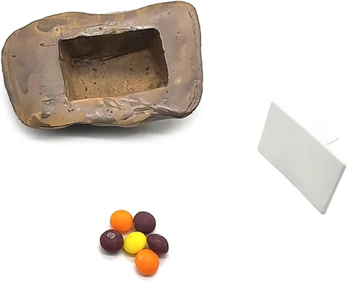 Miniatura 8 de Llavero ocultador de llaves para exteriores, diseño de roca realista, resistente a la intemperie y a la oxidación