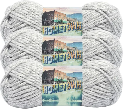 Miniatura 15 de Lion Brand Yarn Hometown - Ovillo de lana súper voluminoso para tejer, ganchillo y manualidades, 1 unidad, Phoenix Azalea