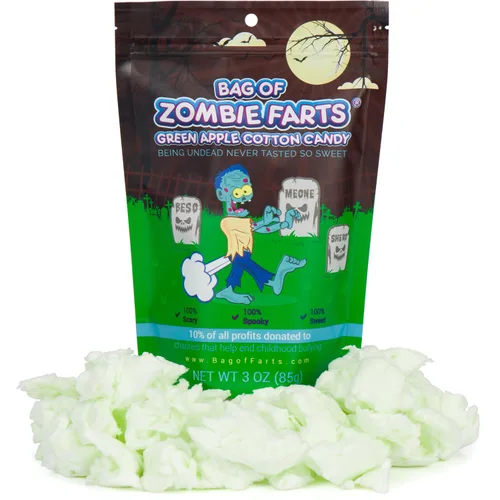 Bolsa de Gases de zombie, caramelo de algodón divertido para todas las edades, Regalo de mordaza único para amigos, chica de cumpleaños, niño