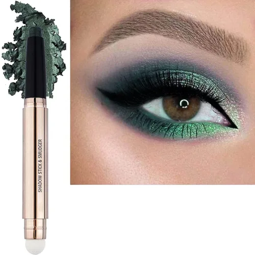 Barra de Sombra de Ojos Verde, Maquillaje de Ojos en Crema, Brillo, Suave, Purpurina, Mate, Lápiz de Sombra de Ojos, Único, Crema de Delineador de