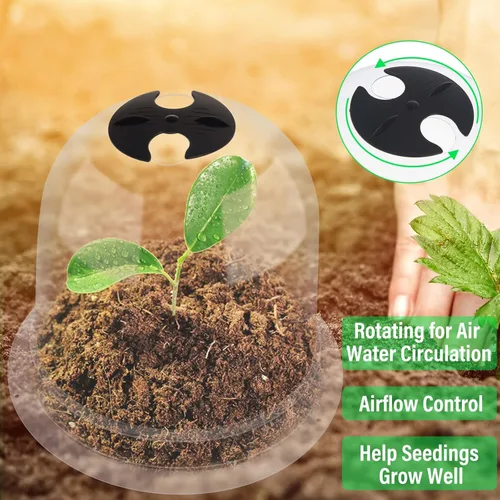 Miniatura 4 de Zopeal 20 cúpulas pequeñas de humedad para plantas de jardín, 7.68 pulgadas de diámetro x 6.7 pulgadas de alto, cubiertas protectoras de heladas